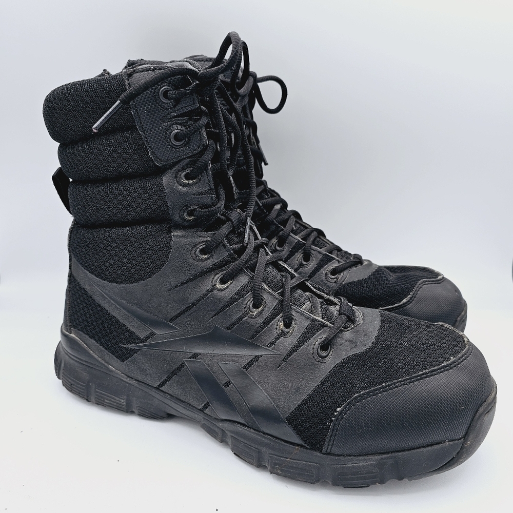 Reebok #RB8720 Men's Side-Zip Tactical Boot - Black - size 11.5